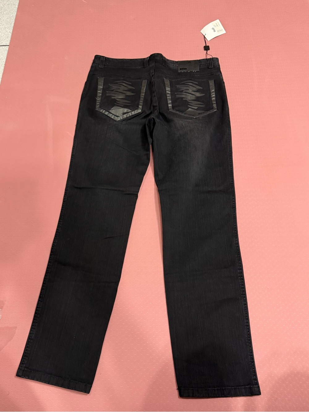 Dolce & Gabbana Black Straight-Leg Jeans with Glossy Back Pocket Detail